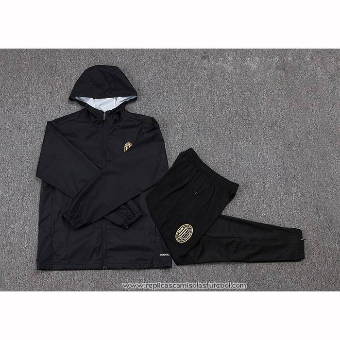 Chandal de Corta-vento do
 AC Milao
 2025-2026 Preto
